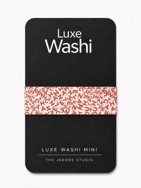 Chanel Washi Tape - (Red Typography) | Luxe Washi Mini